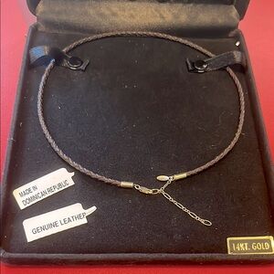 LEATHER CHOCKER NECKLACE